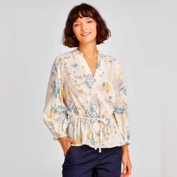 A New Day Floral Print Peplum Blouse size medium - Picture 10 of 10